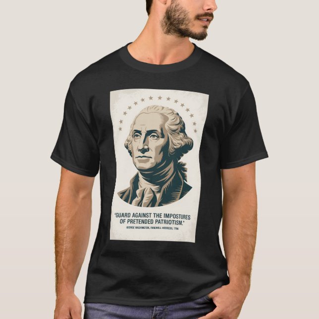 Camiseta George Washington Quote American President Art (Anverso)