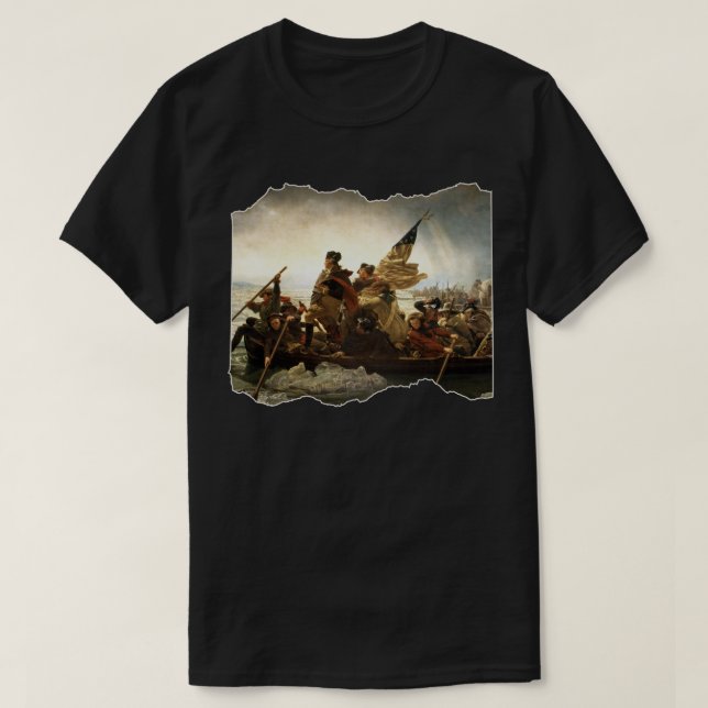 Camiseta George Washington Río Delaware Guerra de Independe (Diseño del anverso)