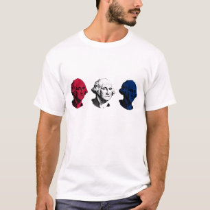 Camiseta George Washington rojo, blanco, y azul