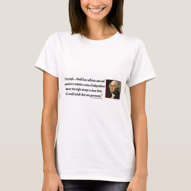 Camiseta George Washington sobre los derechos de las armas (Anverso)