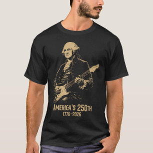 Camiseta George Washington tocando la guitarra 4 de julio 2