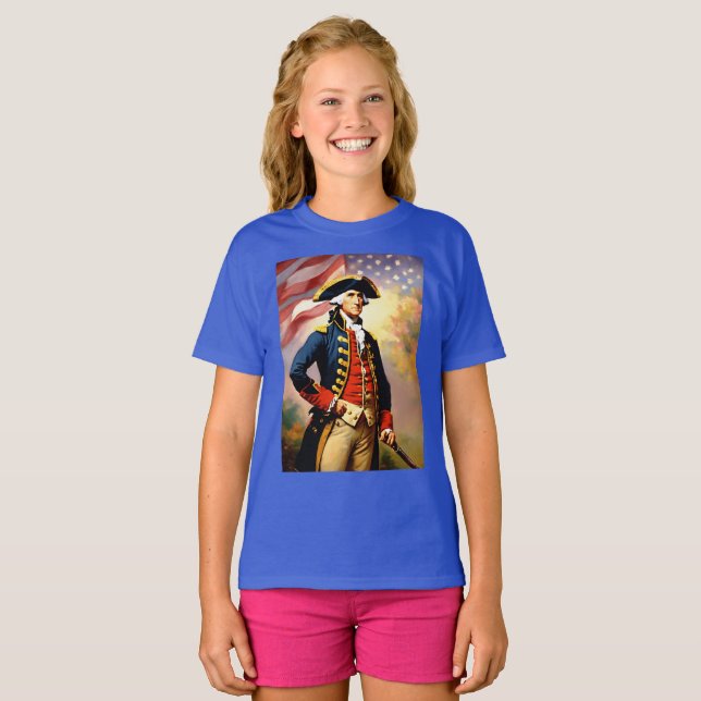 Camiseta George Washington vestido de guerra (Anverso completo)