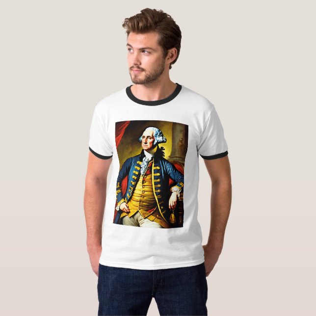Camiseta George washington vestido de oficina (Anverso completo)