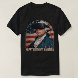 Camiseta George Washington VR Feliz Cumpleaños América