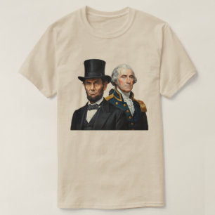 Camiseta George Washington y Abraham Lincoln 