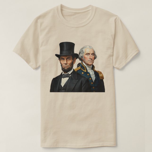 Camiseta George Washington y Abraham Lincoln  (Diseño del anverso)