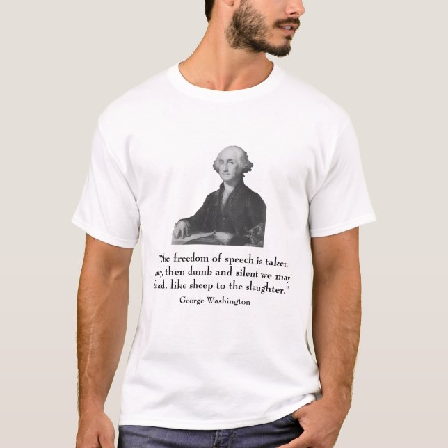 Camiseta George Washington y cita (Anverso)