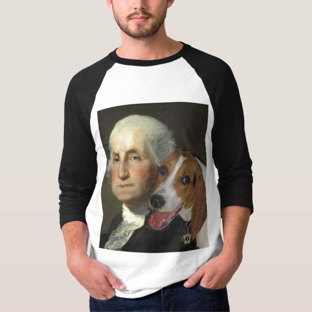 Camiseta George Washington y su perro (Anverso)