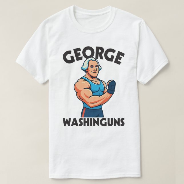 Camiseta George Washinguns Cartoon Gym Flex Tee (Diseño del anverso)
