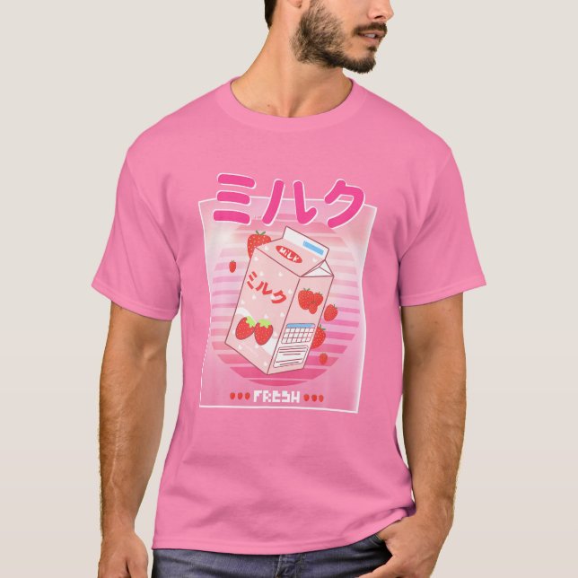 Camiseta Georgenotfound Merch Japan Strawberry Milk Shak (Anverso)