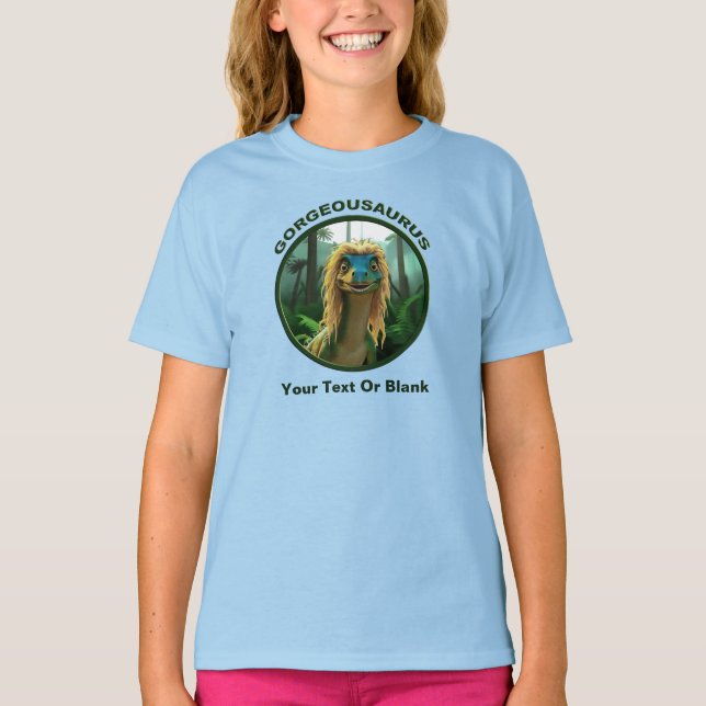 Camiseta Georgeousaurus Blond Dinosaur (Anverso)
