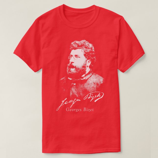 Camiseta Georges Bizet Compositor francés Música clásica (Diseño del anverso)