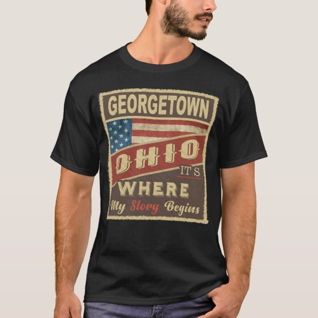 Camiseta GEORGETOWN, OH Es donde comienza mi historia (Anverso)