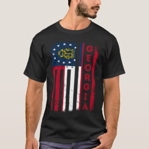 Camiseta Georgia Bandera Americana Estado de origen Georgia
