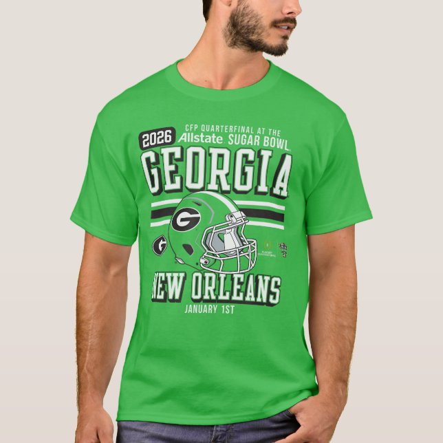 Camiseta Georgia Bulldogs Sugar Bowl CFP Quarterfinal 20252 (Anverso)