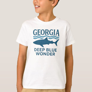 Camiseta Georgia Deep Blue Wonder Whale Shark Ocean Life