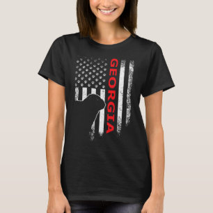 Camiseta Georgia EE. UU. Bandera Patriótica. Ga Estilo Vint