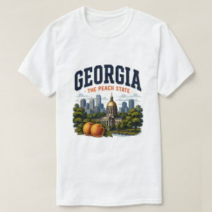 Camiseta Georgia EE. UU. El Estado de la Melocotón