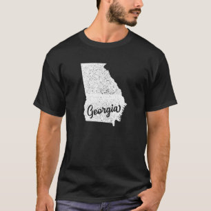 Camiseta Georgia Esquema Mapa Para Georgia Y Souvenir