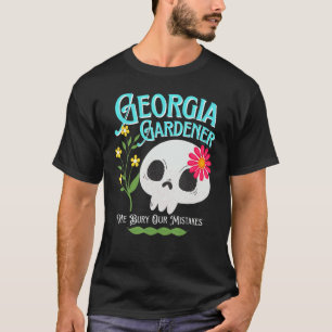 Camiseta Georgia Ga Estado Jardinero Rebelde Cráneo Lindo F