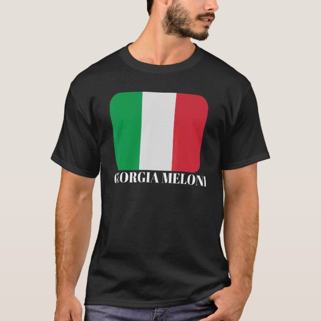 Camiseta Georgia Meloni - Bandera heroína italiana (Anverso)