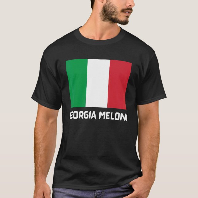 Camiseta Georgia Meloni- Bandera heroína italiana_1 (Anverso)