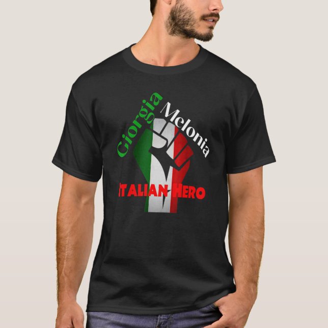 Camiseta Georgia Meloni Héroe italiano (Anverso)