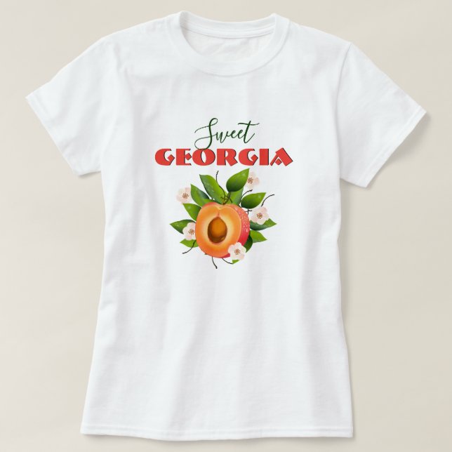 Camiseta Georgia Peach Fruit (Diseño del anverso)