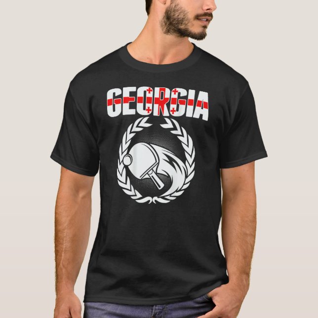 Camiseta Georgia Ping Pong   Georgian Table Tennis Supporte (Anverso)