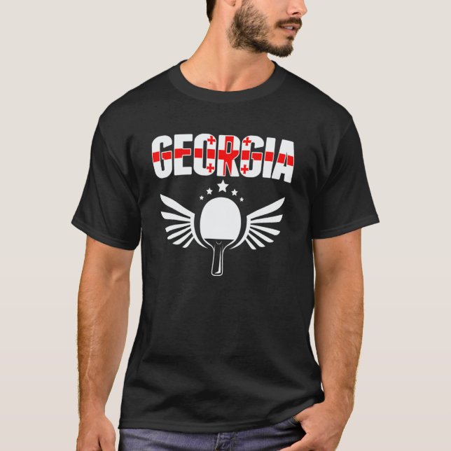 Camiseta Georgia Ping Pong   Georgian Table Tennis Supporte (Anverso)