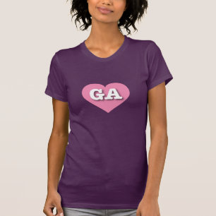 Camiseta Georgia Pink Heart - Amo GA