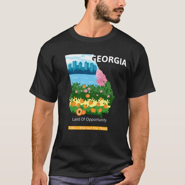 Camiseta Georgia Se Lleva Un Bite Por La Engranada (Anverso)
