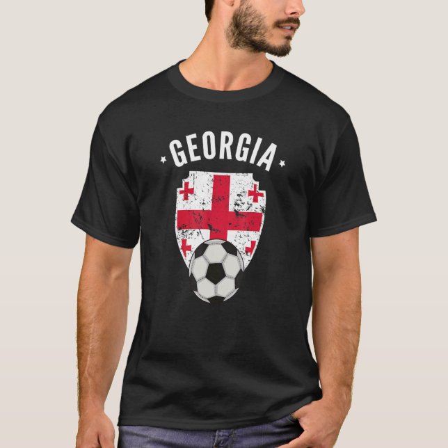 Camiseta Georgia Soccer Georgia Bandera Fútbol Orgullo Geor (Anverso)