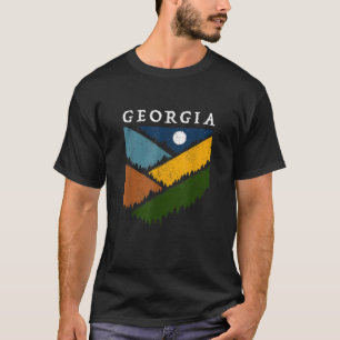 Camiseta Georgia Souvenir Senderismo Montañas Nocturnas Sky
