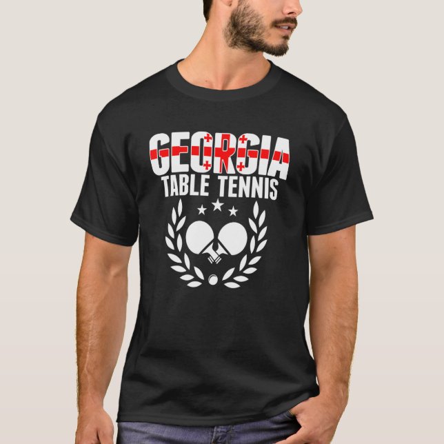 Camiseta Georgia Table Tennis Georgian Ping Pong Support (Anverso)