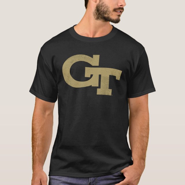 Camiseta Georgia Tech Yellow Jackets Distressed Primary  1 (Anverso)