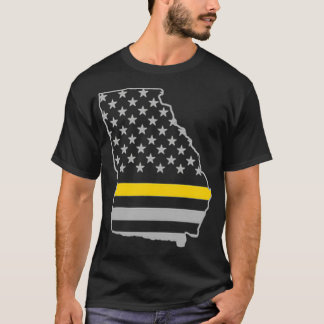 Camiseta Georgia Thin Gold Line Flag Operador de policía 91