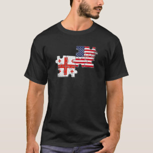 Camiseta Georgia USA Bandera de cosecha Georgiano Americano