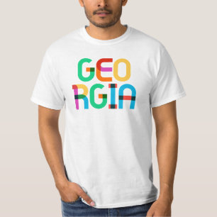 Camiseta Georgia Vintage Retro Pop Art 80s Colores Primario