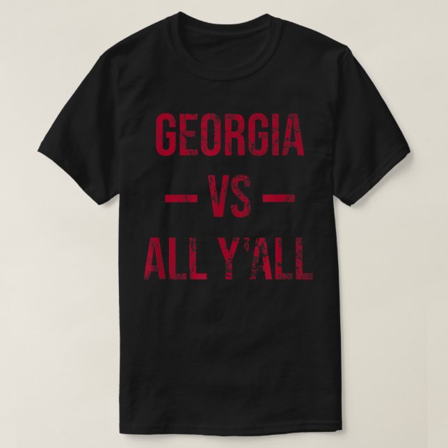 Camiseta Georgia Vs All Y'Vintage Weatherner Southerner (Diseño del anverso)