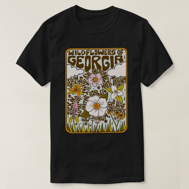 Camiseta Georgia Wildflowers (Diseño del anverso)