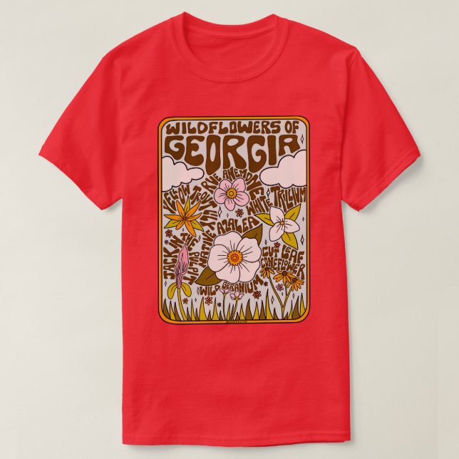 Camiseta Georgia Wildflowers TShirt (Diseño del anverso)