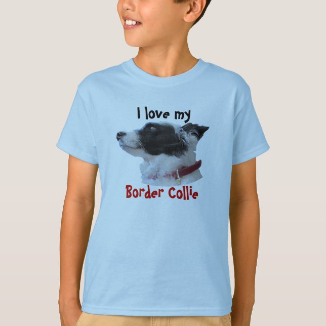 Camiseta georgiacameo, I love my, Border Collie (Anverso)