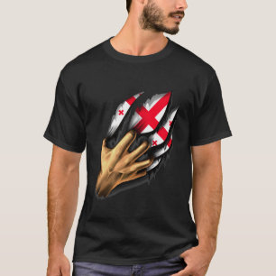 Camiseta Georgiano en mi Georgia Bandera Patrimonio de ADN 