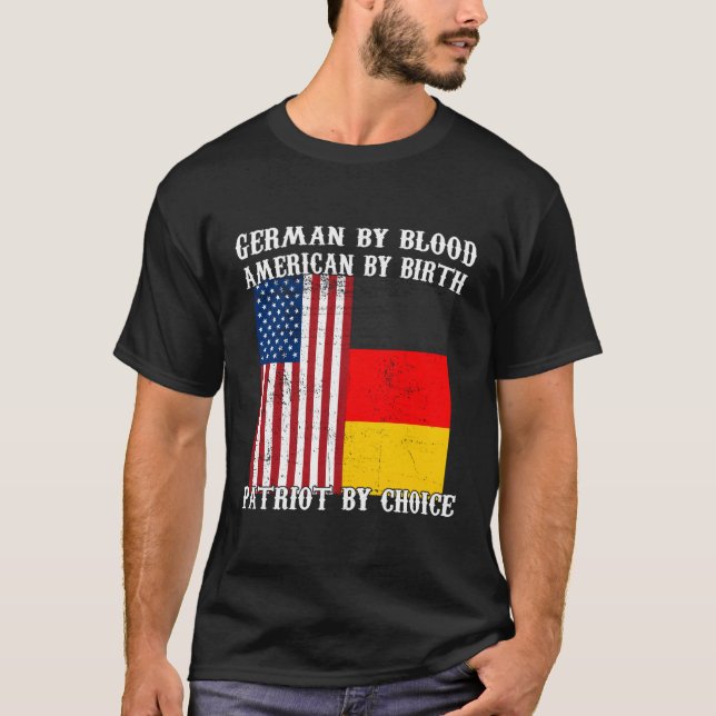Camiseta Ger De Blood American Por El Patriota Nacido Ger (Anverso)