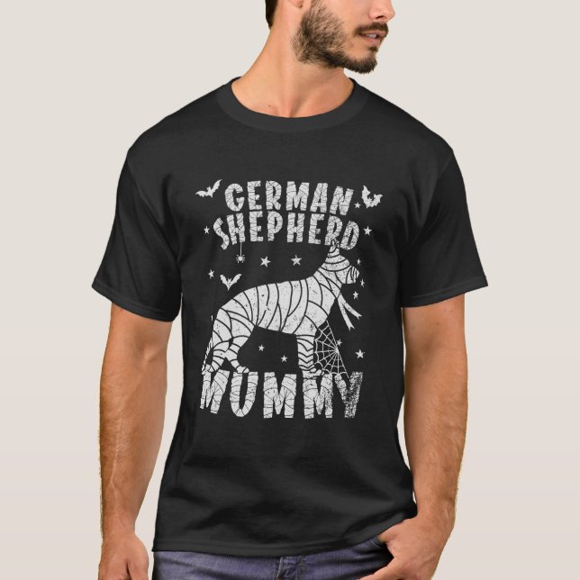 Camiseta Ger Shepherd Mummy Halloween (Anverso)