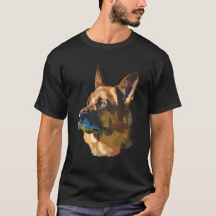 Camiseta Ger Shepherd realista colorido real Ger Shepherd