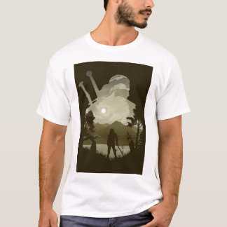 Camiseta Geralt el Poster de arte de la ilusión Minimalista