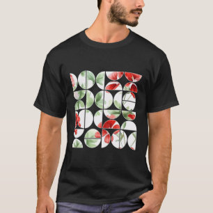 Camiseta Geranios Flores Florales Geométricas Media Círculo