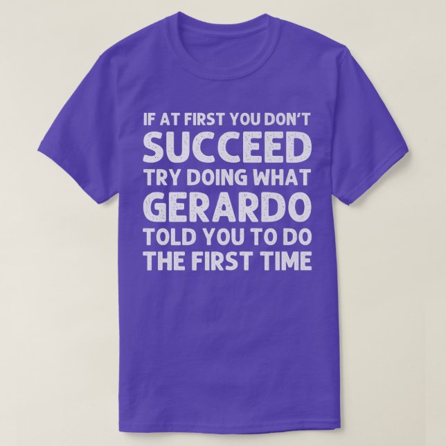 Camiseta GERARDO Gift Name Personalized Birthday Funny Chri (Diseño del anverso)